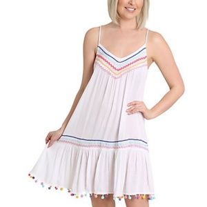 NANETTE LEPORE SELINA POM POM COVER UP DRESS XS